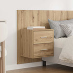 Headboard with Cabinet 3 pcs Artisan Oak Engineered Wood