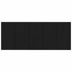 Headboard with Cabinet 3 pcs Black Oak Engineered Wood