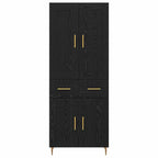 Highboard with Drawer Black Oak 69.5 x 34 x 180 cm Engineered Wood