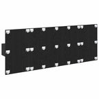 Headboard with Cabinet 3 pcs Black Oak Engineered Wood