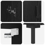 Highboard 2 pcs Black Oak 69.5 x 34 x 180 cm Engineered Wood