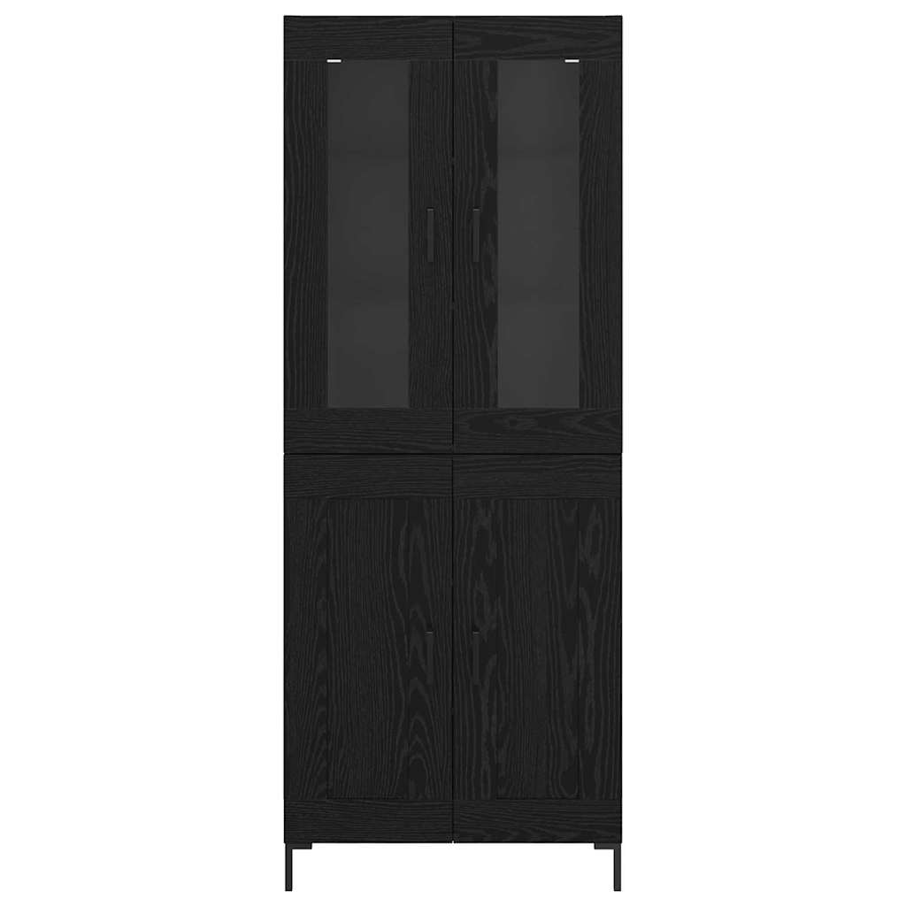 Highboard 2 pcs Black Oak 69.5 x 34 x 180 cm Engineered Wood