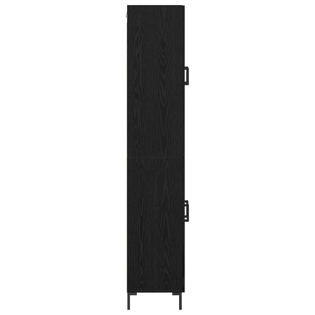 Highboard 2 pcs Black Oak 69.5 x 34 x 180 cm Engineered Wood