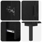 Highboard 2 pcs Black Oak 69.5 x 34 x 180 cm Engineered Wood