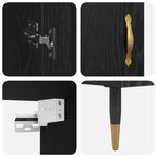 Highboard 2 pcs Black Oak 69.5 x 34 x 180 cm Engineered Wood