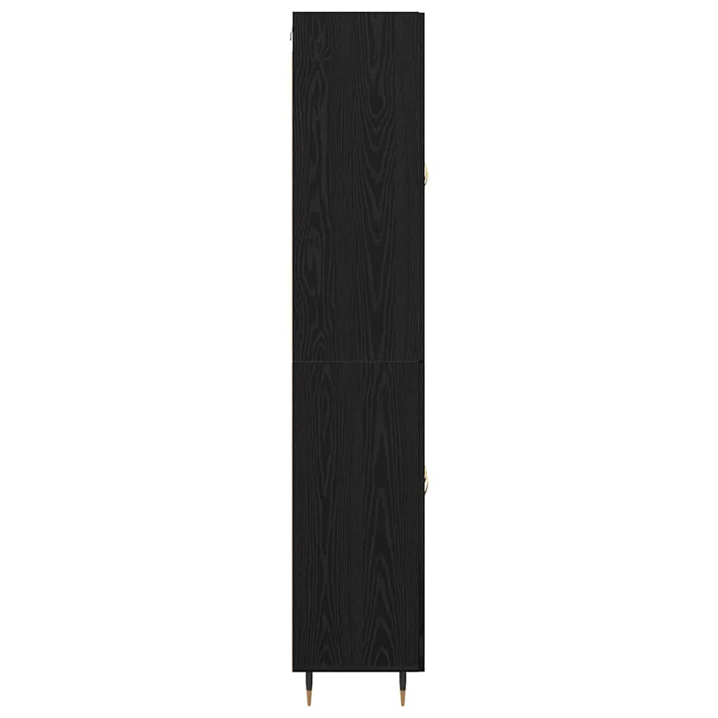 Highboard 2 pcs Black Oak 69.5 x 34 x 180 cm Engineered Wood