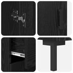 Highboard 2 pcs Black Oak 69.5 x 34 x 180 cm Engineered Wood