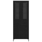 Highboard 2 pcs Black Oak 69.5 x 34 x 180 cm Engineered Wood