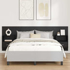 Headboard with Cabinet 3 pcs Black Oak Engineered Wood