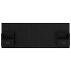 Headboard with Cabinet 3 pcs Black Oak Engineered Wood