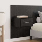 Headboard with Cabinet 3 pcs Black Oak Engineered Wood