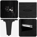 Highboard Wall-mounted Black Oak 69.5 x 34 x 180 cm Engineered Wood