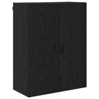 Highboard Wall-mounted Black Oak 69.5 x 34 x 180 cm Engineered Wood