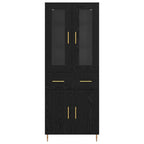 Highboard 2 pcs Black Oak 69.5 x 34 x 180 cm Engineered Wood