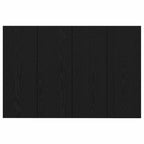 Headboard with Cabinet 3 pcs Black Oak Engineered Wood