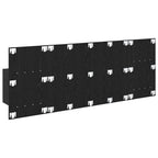 Headboard with Cabinet 3 pcs Black Oak Engineered Wood