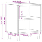 Bed Cabinet 2 pcs Black Oak 40 x 30 x 50 cm Engineered Wood