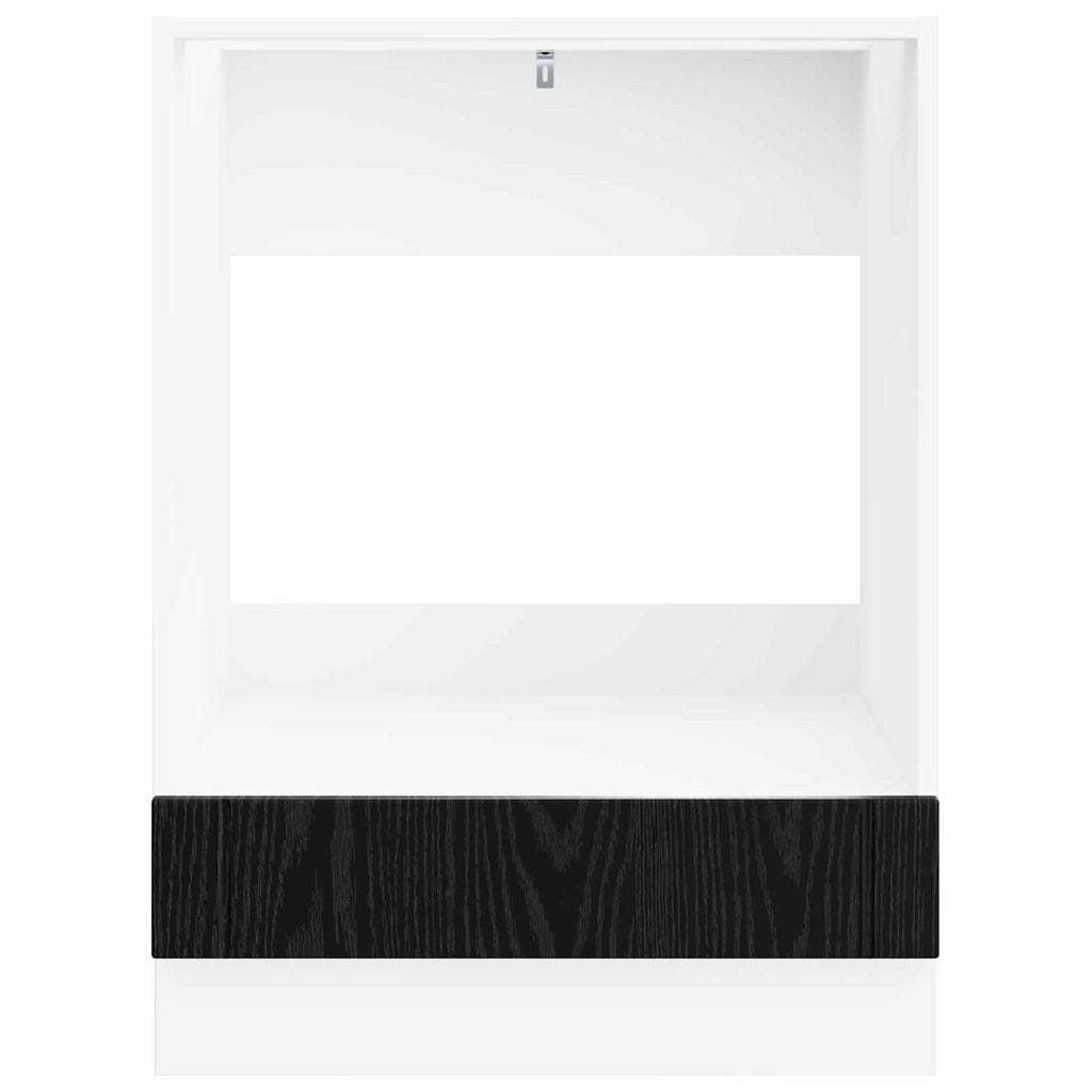 Kitchen Cabinet Black Oak 60 x 46 x 81.5 cm Engineered Wood