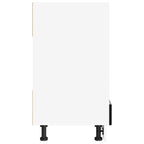 Kitchen Cabinet Black Oak 60 x 46 x 81.5 cm Engineered Wood