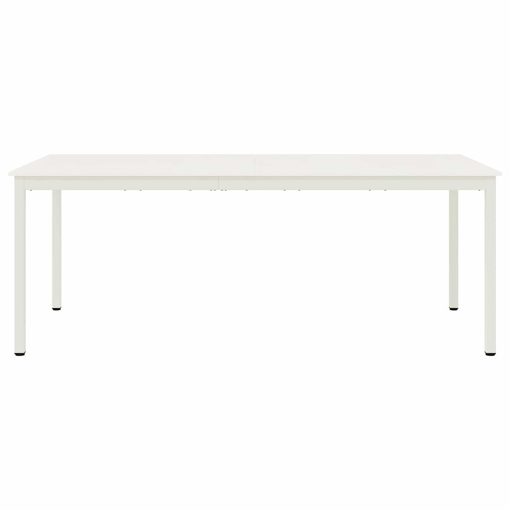 Dining Table White 200 x 100 x 75 cm Solid Pine Wood