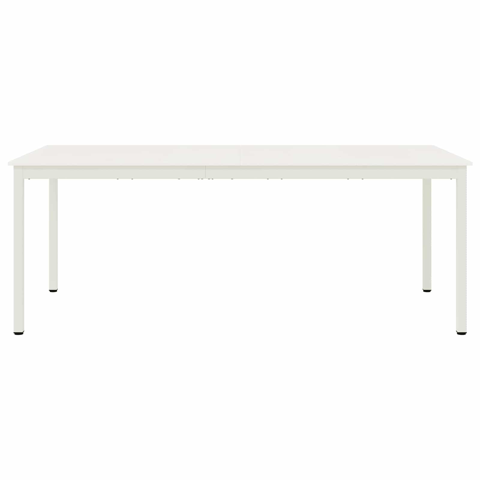 Dining Table White 200 x 100 x 75 cm Solid Pine Wood