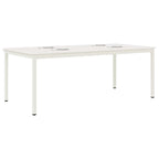 Dining Table White 200 x 100 x 75 cm Solid Pine Wood