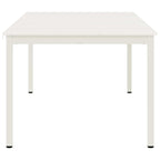 Dining Table White 200 x 100 x 75 cm Solid Pine Wood