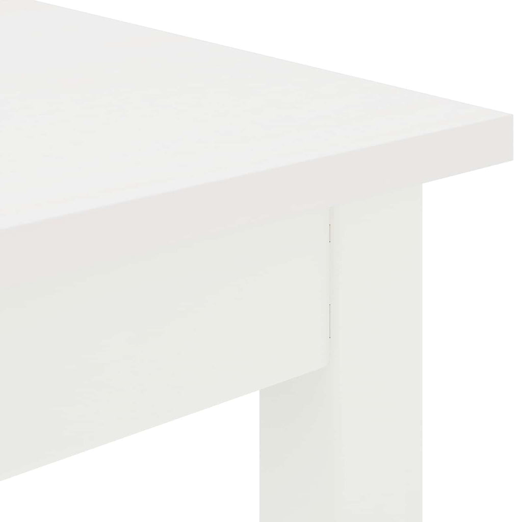 Bar Table White 200 x 100 x 105 cm Solid Pine Wood