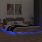 Bed Frame with Headboard Old Wood 180 x 200 cm Engineered Wood