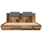 Bed Frame with Headboard Old Wood 180 x 200 cm Engineered Wood