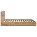 Bed Frame with Headboard with Storage Artisan Oak 180 x 200 cm