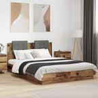 Bed Frame with Headboard Old Wood 150 x 200 cm Engineered Wood