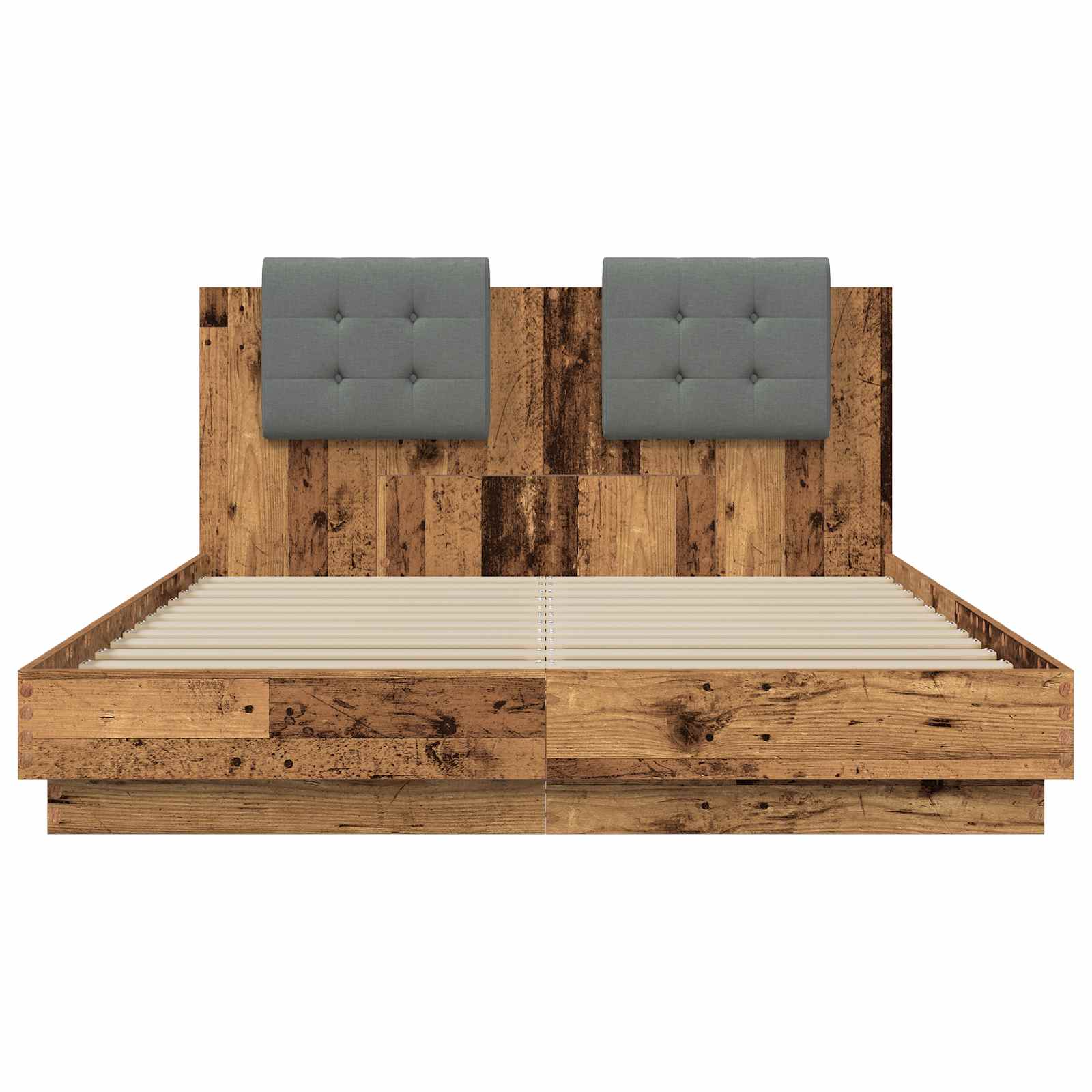 Bed Frame with Headboard Old Wood 150 x 200 cm Engineered Wood