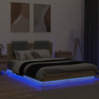 Bed Frame with Headboard with Storage Artisan Oak 150 x 200 cm