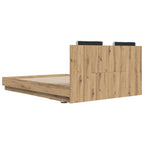 Bed Frame with Headboard with Storage Artisan Oak 150 x 200 cm