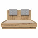 Bed Frame with Headboard with Storage Artisan Oak 150 x 200 cm
