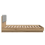 Bed Frame with Headboard with Storage Artisan Oak 150 x 200 cm