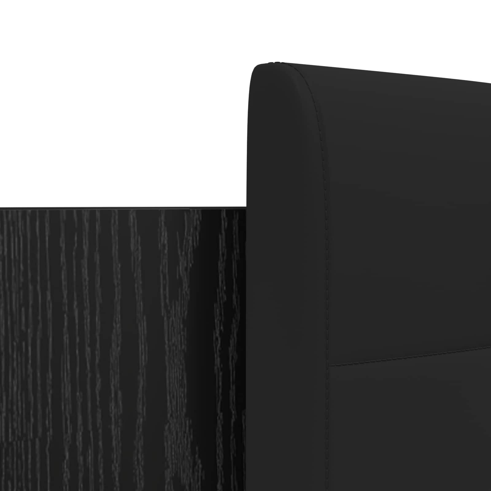 Bed Frame with Headboard Black Oak 150 x 200 cm Engineered Wood