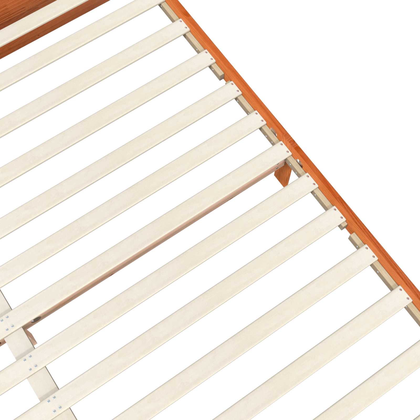 Bed Frame Wax Brown 180 x 200 cm Solid Pine Wood