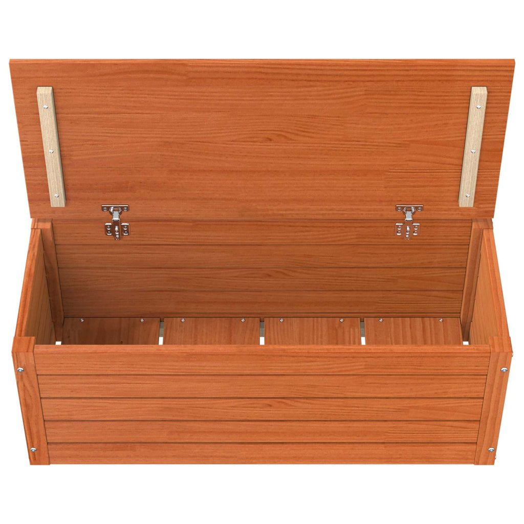Storage Box Wax Brown 89 x 36.5 x 33 cm Solid Pine Wood