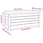 Storage Box Wax Brown 89 x 36.5 x 33 cm Solid Pine Wood