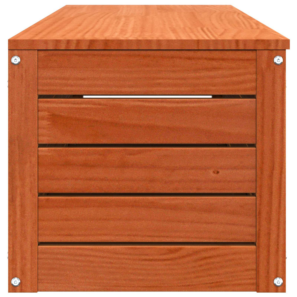 Storage Box Wax Brown 109 x 36.5 x 33 cm Solid Pine Wood