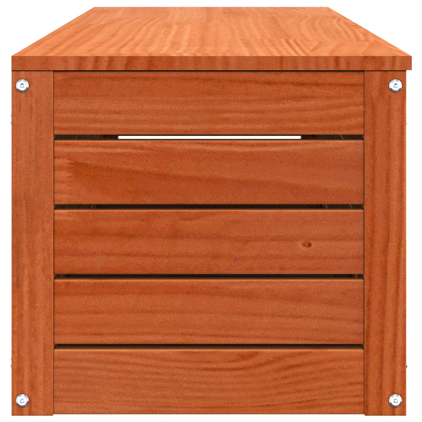 Storage Box Wax Brown 109 x 36.5 x 33 cm Solid Pine Wood