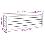 Storage Box Wax Brown 109 x 36.5 x 33 cm Solid Pine Wood