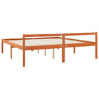 Bed Frame with Headboard Wax Brown 180 x 200 cm Solid Pine Wood