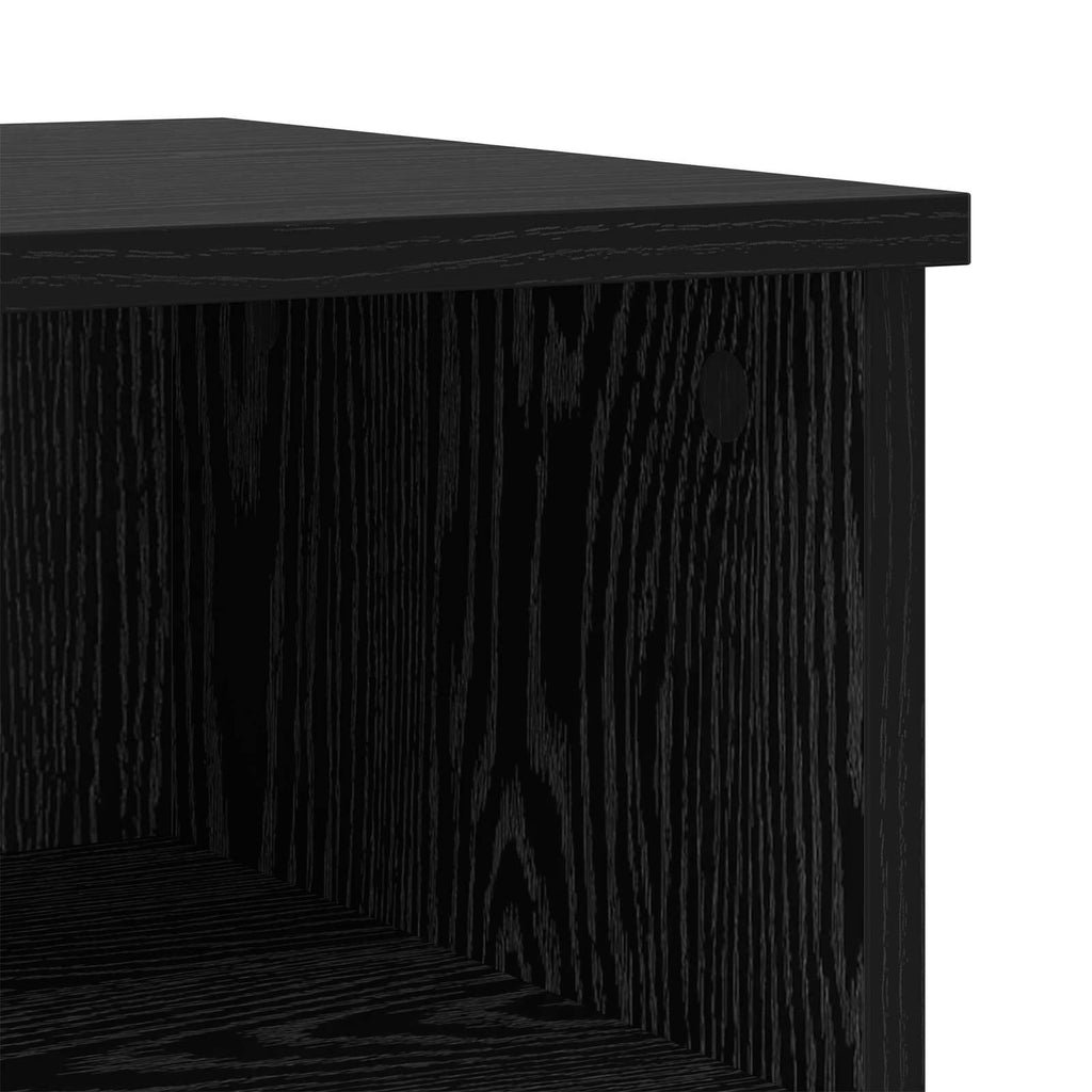 Bed Cabinet Black Oak 40 x 35 x 50 cm Engineered Wood