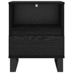 Bed Cabinet Black Oak 40 x 35 x 50 cm Engineered Wood