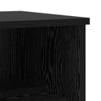 Bed Cabinet Black Oak 40 x 35 x 50 cm Engineered Wood