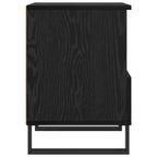 Bed Cabinet Black Oak 40 x 35 x 50 cm Engineered Wood