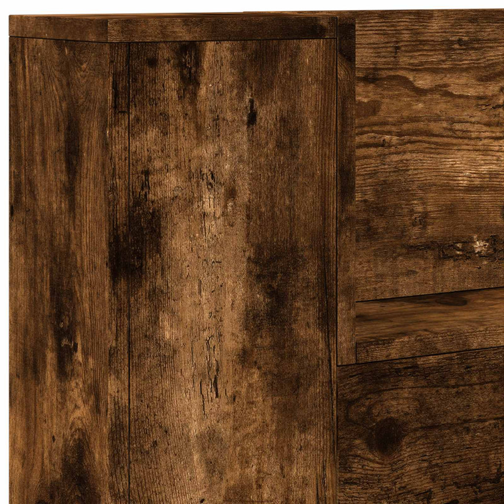 Headboard Smoked Oak 100 x 16.5 x 103.5 cm Engineered Wood